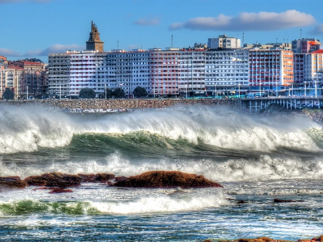 Borrasca Benjamín azota España con vientos de 100 km/h y olas de 8 m
